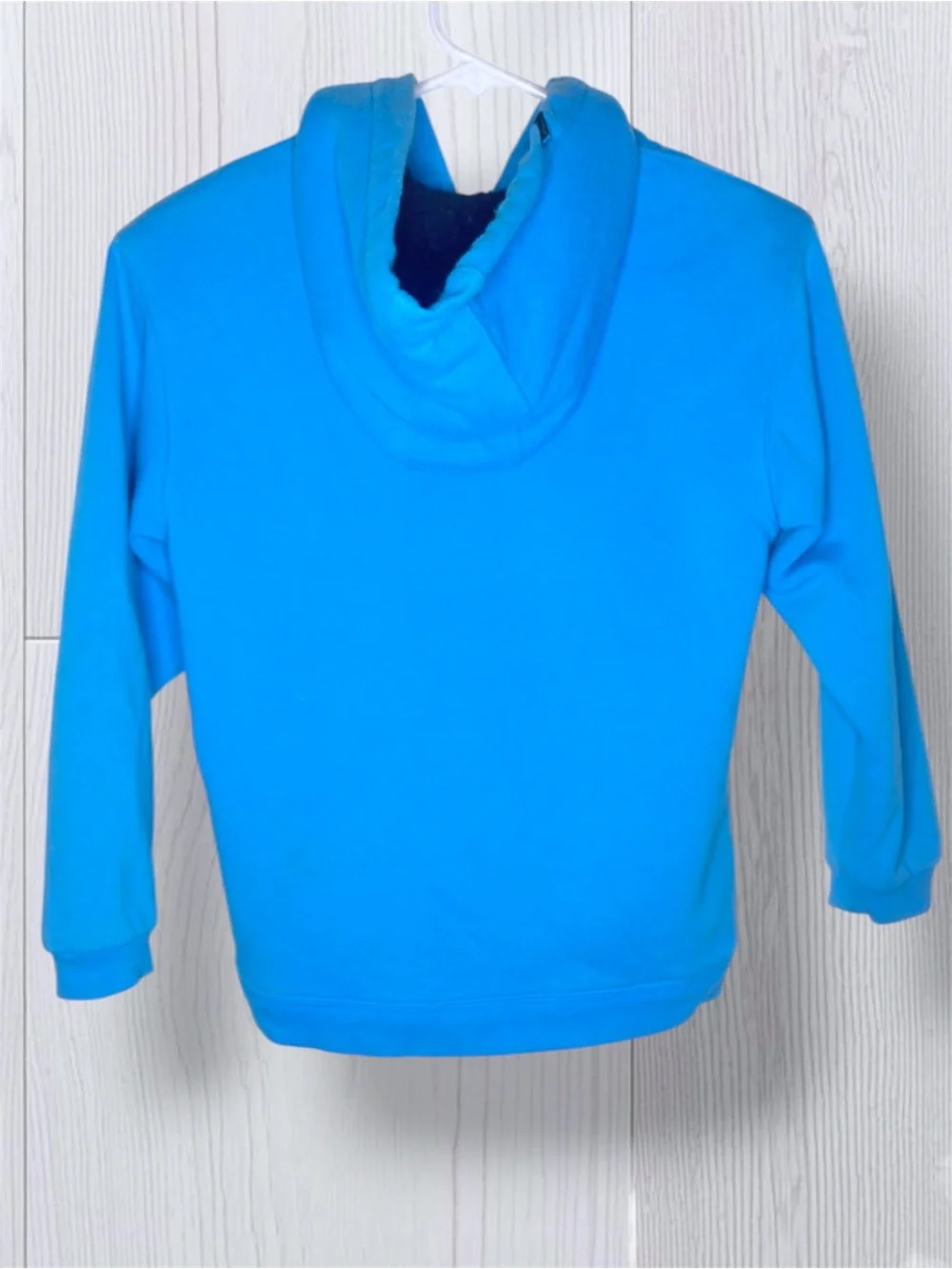 QUIKSILVER Boys Full Zip Hoodie - Cerulean Blue Fleece Sweatshirt - Youth Size 7